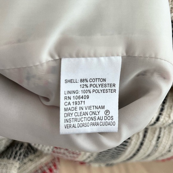 NWT Tahari ASL Open Front Striped Tweed Blazer Jacket in Cream, Size 14 - Picture 11 of 12
